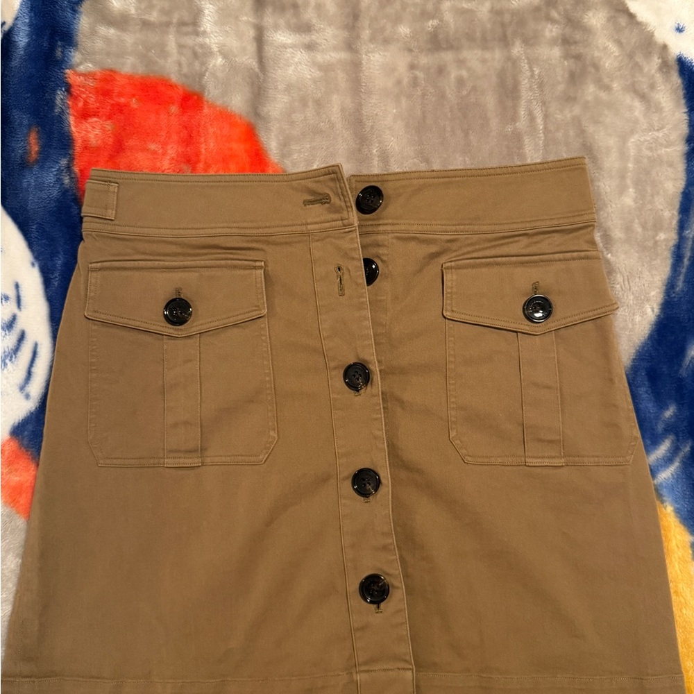 Women’s Burberry Brit Mini Skirt Brownish Green Sz 8 US